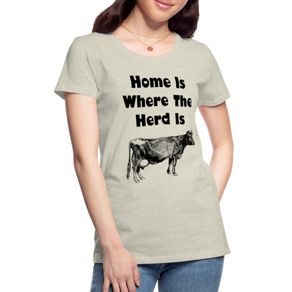Women’s Shirt, Home Is Where The Herd Is - heather oatmeal