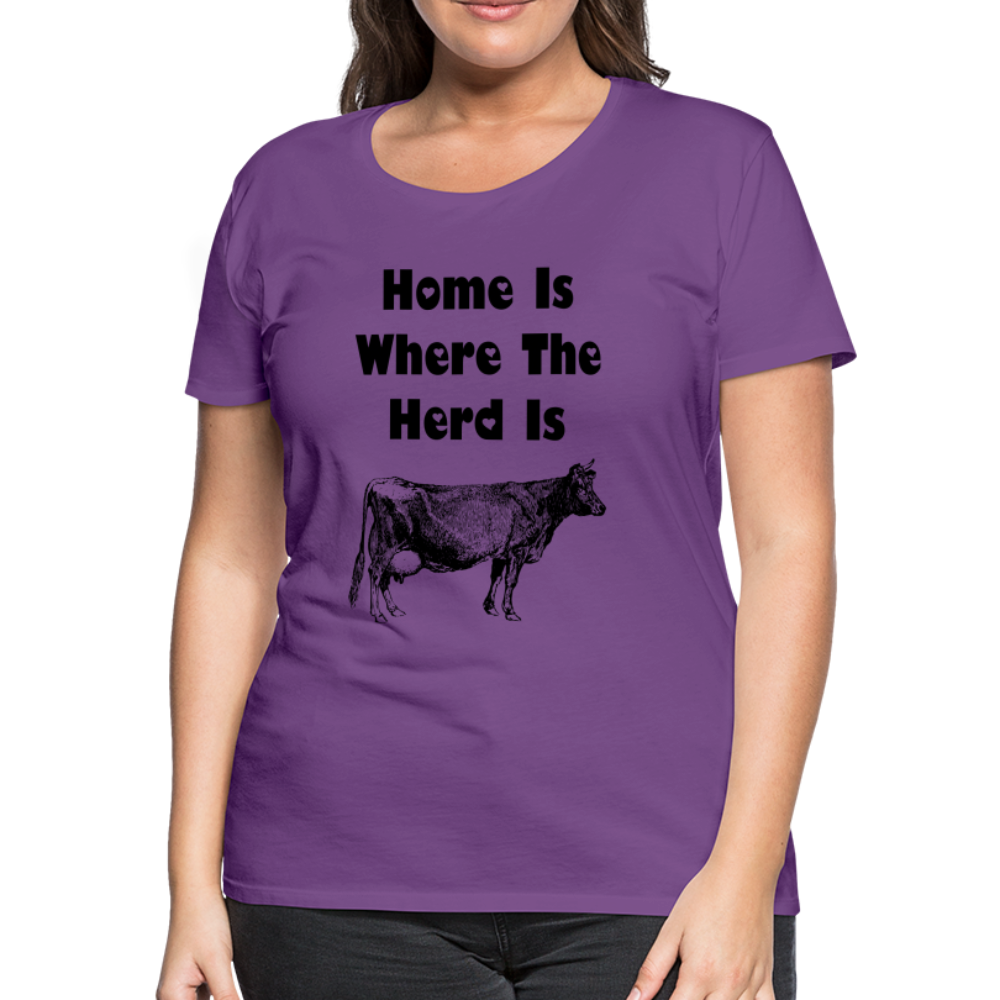 Women’s Shirt, Home Is Where The Herd Is - purple