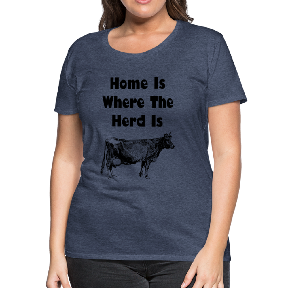 Women’s Shirt, Home Is Where The Herd Is - heather blue