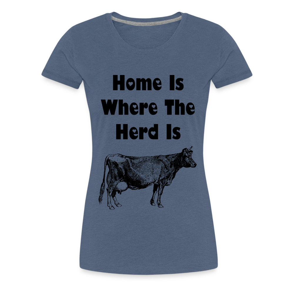 Women’s Shirt, Home Is Where The Herd Is - heather blue