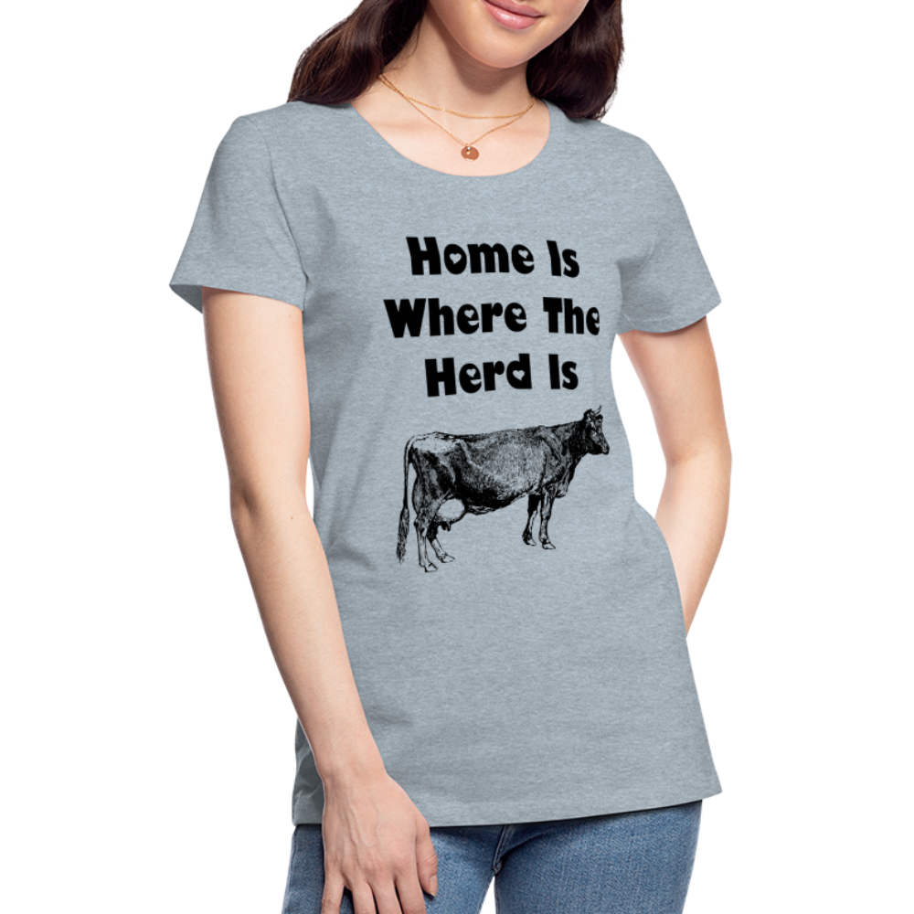 Women’s Shirt, Home Is Where The Herd Is - heather ice blue