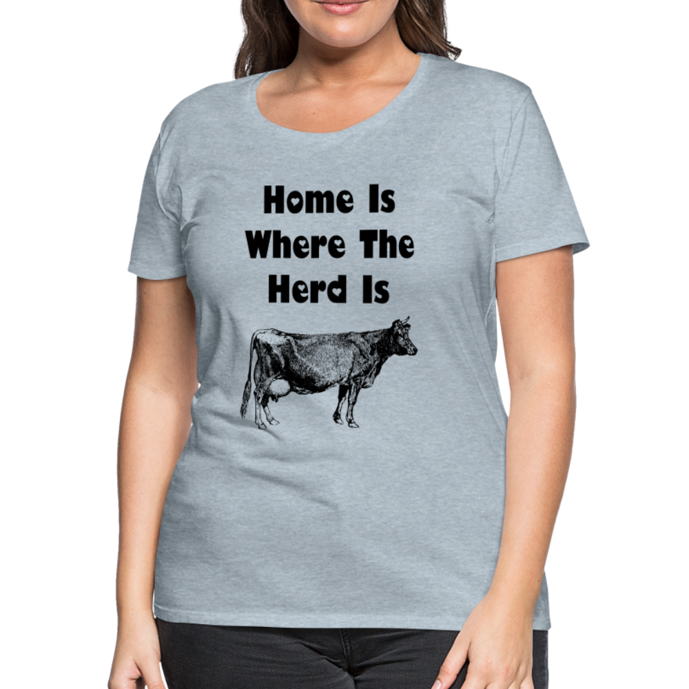 Women’s Shirt, Home Is Where The Herd Is - heather ice blue