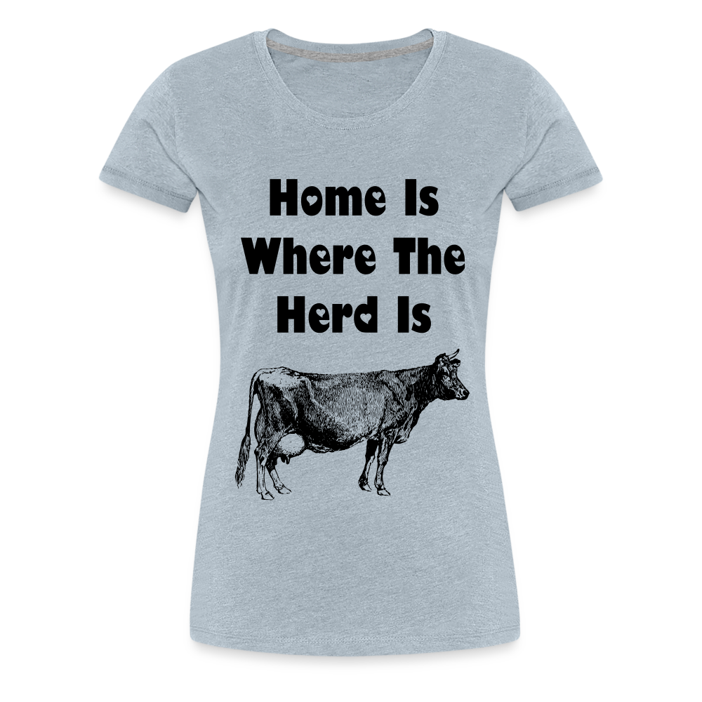 Women’s Shirt, Home Is Where The Herd Is - heather ice blue