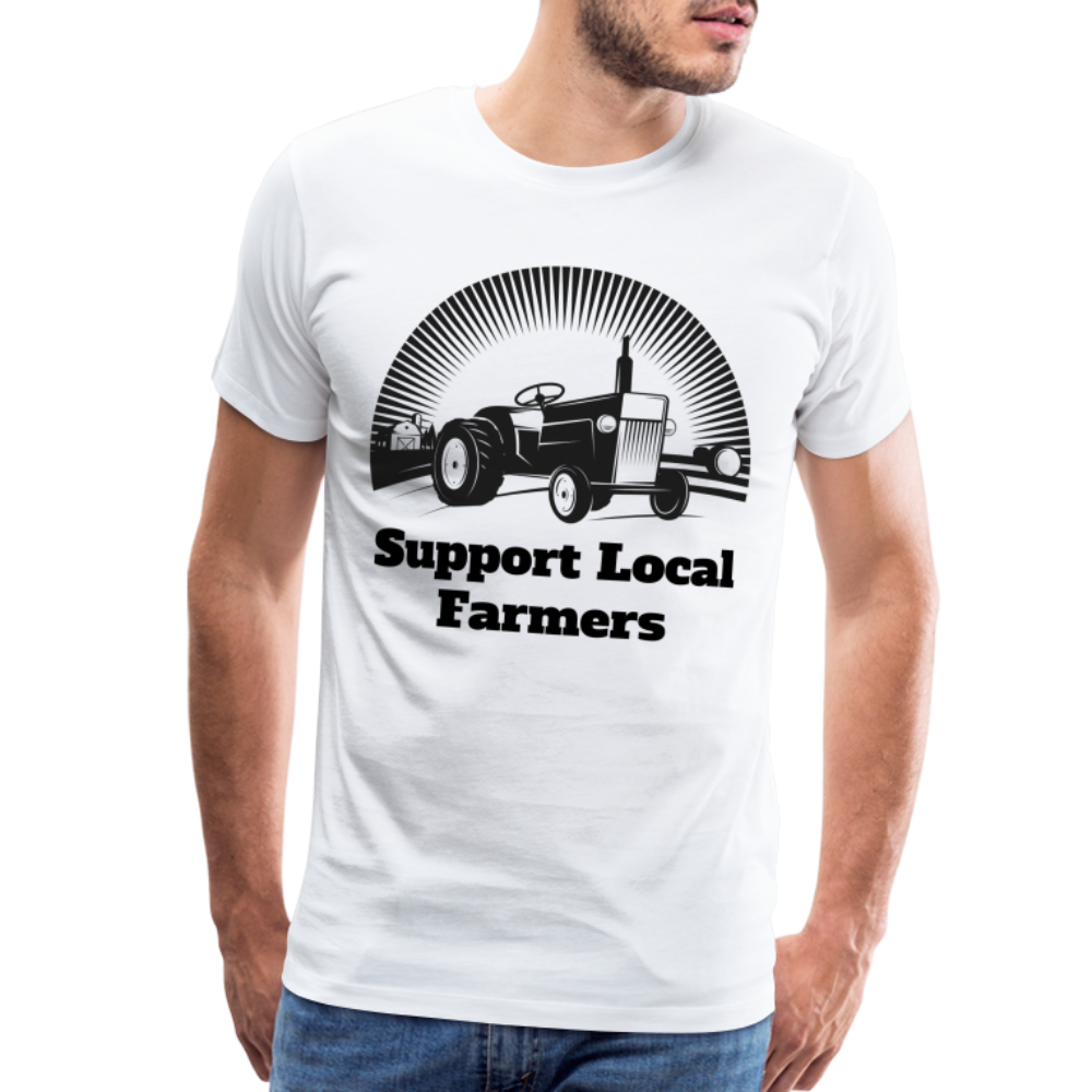 Men's Support Local Farmers Premium T-Shirt - white