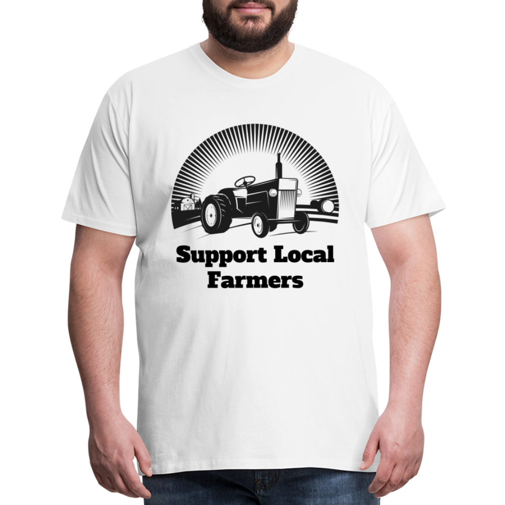 Men's Support Local Farmers Premium T-Shirt - white