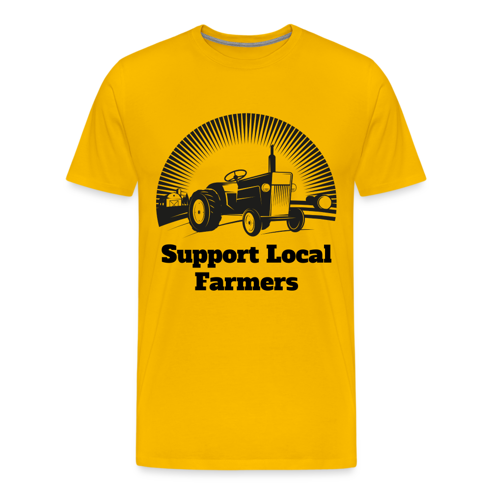 Men's Support Local Farmers Premium T-Shirt - sun yellow