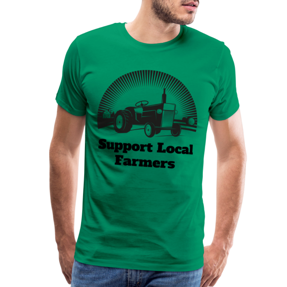 Men's Support Local Farmers Premium T-Shirt - kelly green