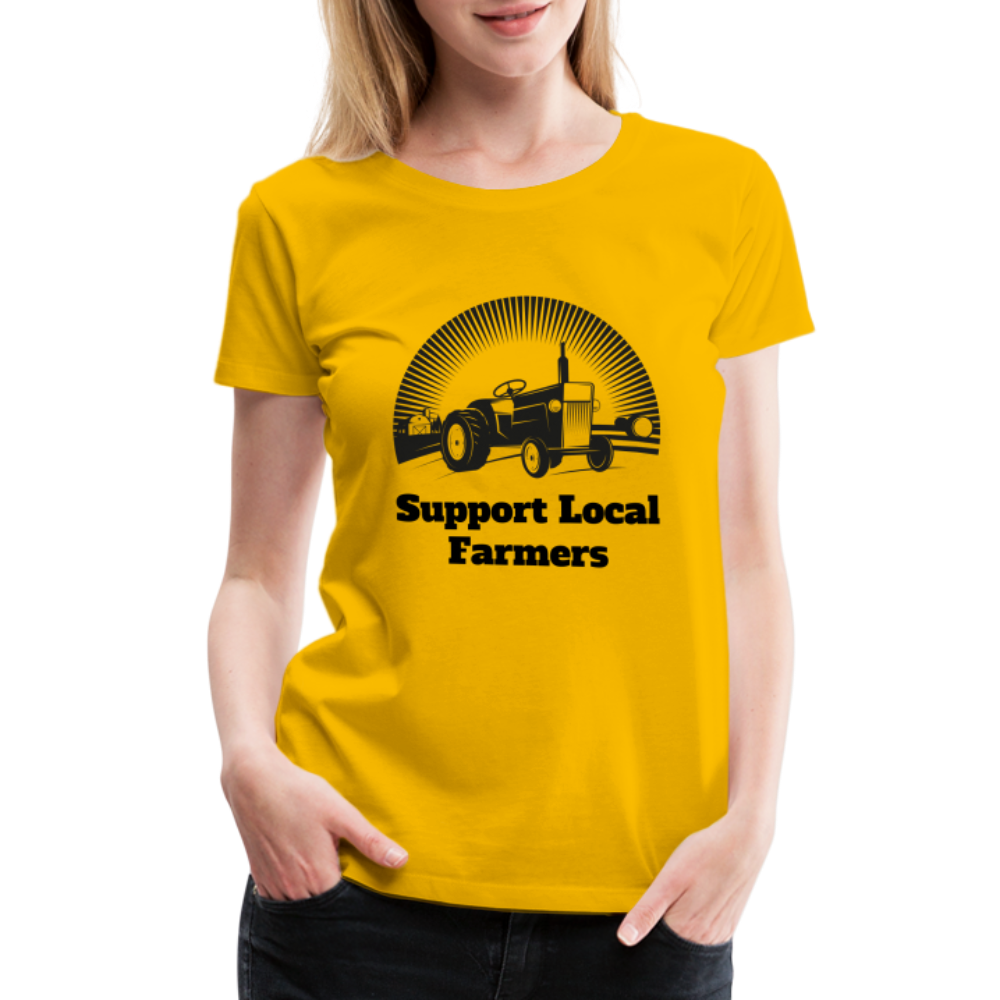 Support Local Farmers Women's Premium T-Shirt - sun yellow