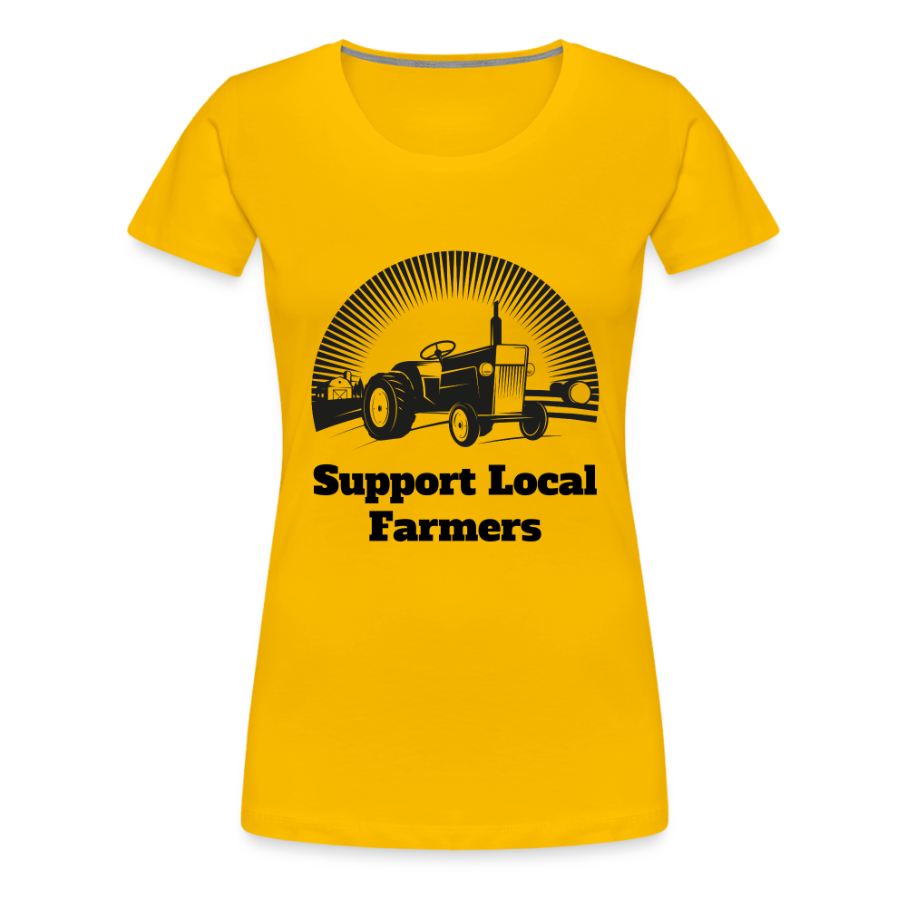 Support Local Farmers Women's Premium T-Shirt - sun yellow