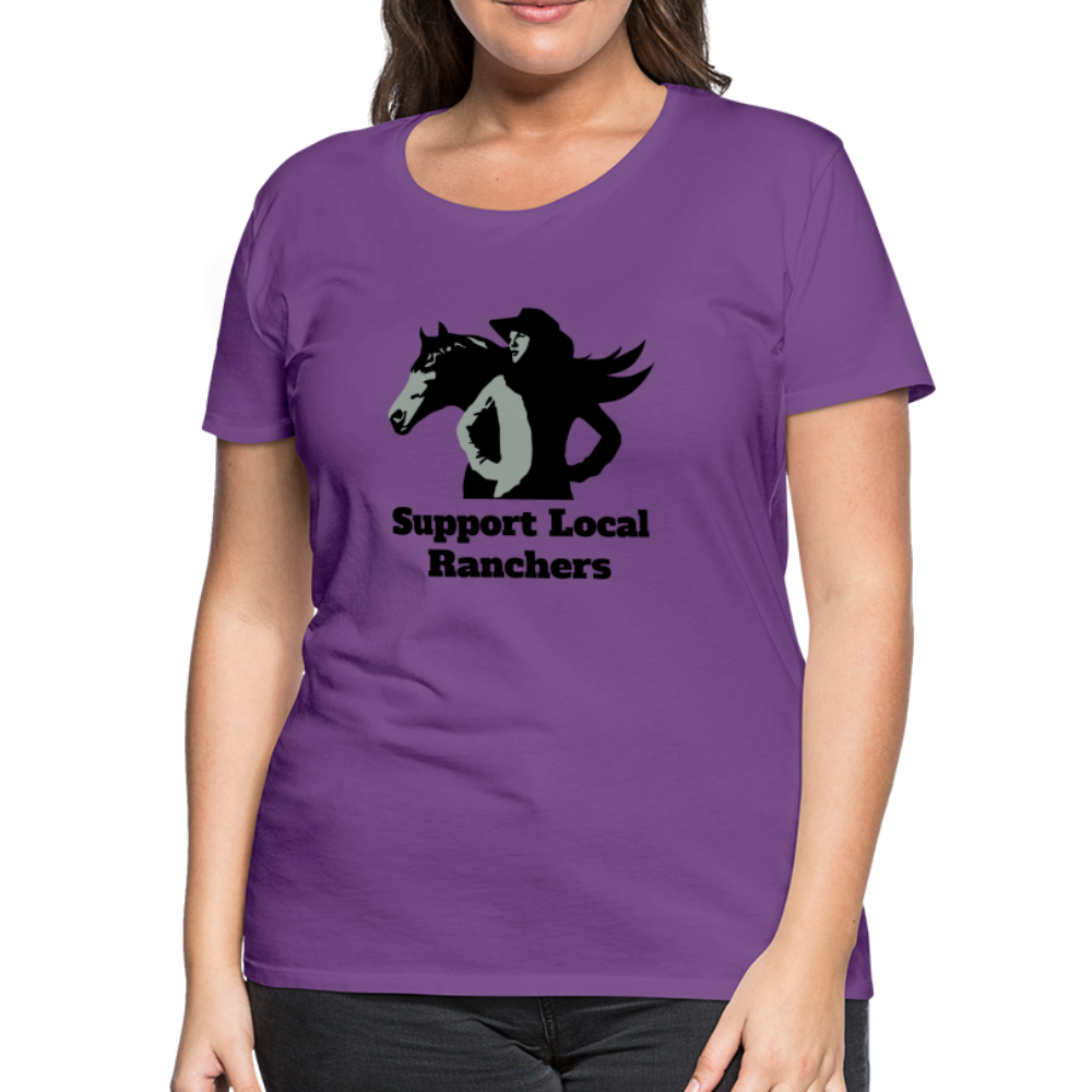 Support Local Ranchers Women’s Premium T-Shirt - purple