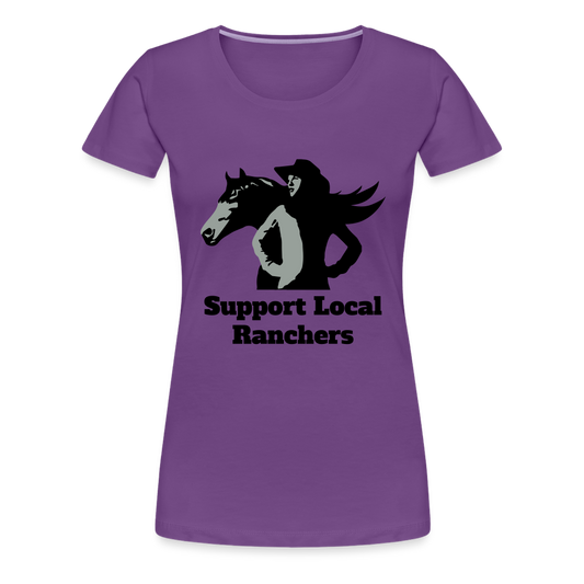 Support Local Ranchers Women’s Premium T-Shirt - purple