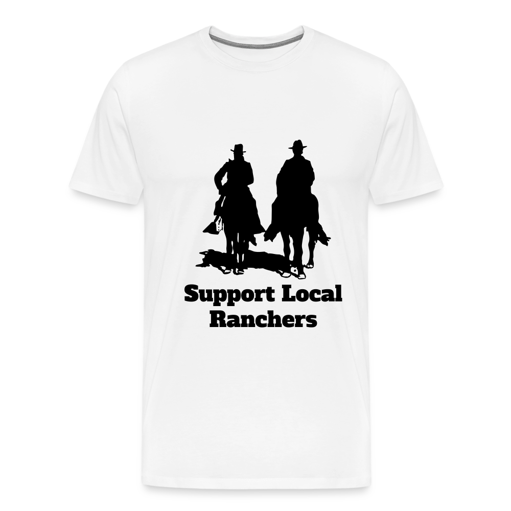Men's Support Local Ranchers Premium T-Shirt - white
