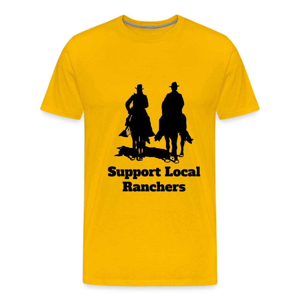 Men's Support Local Ranchers Premium T-Shirt - sun yellow