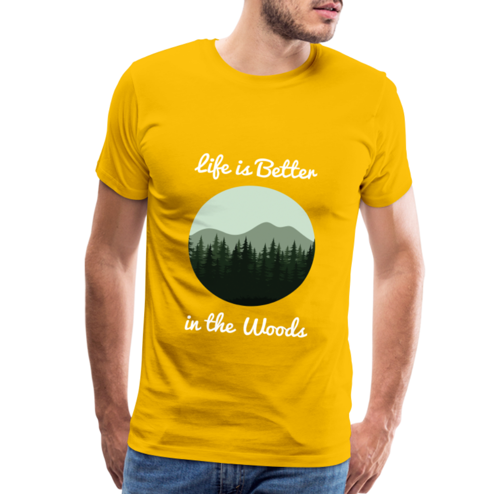 Men’s Life is Better in the Woods - sun yellow