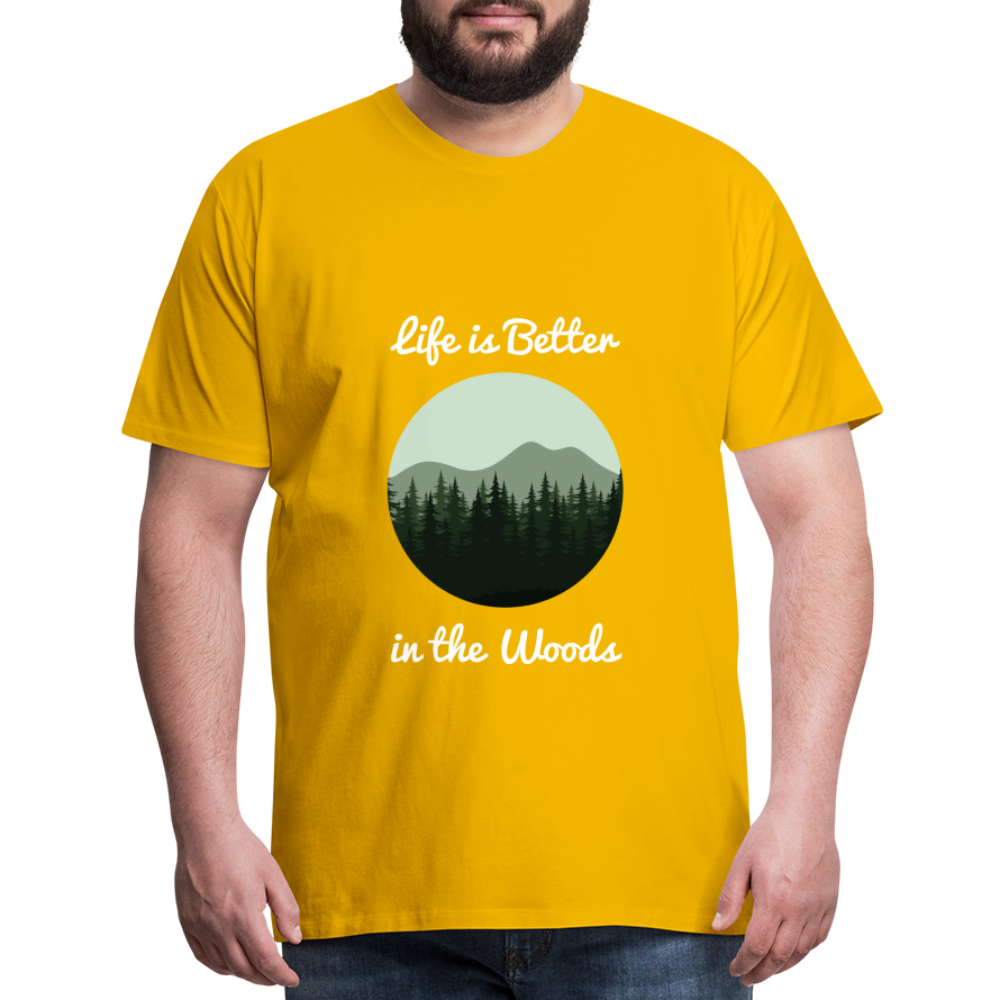 Men’s Life is Better in the Woods - sun yellow