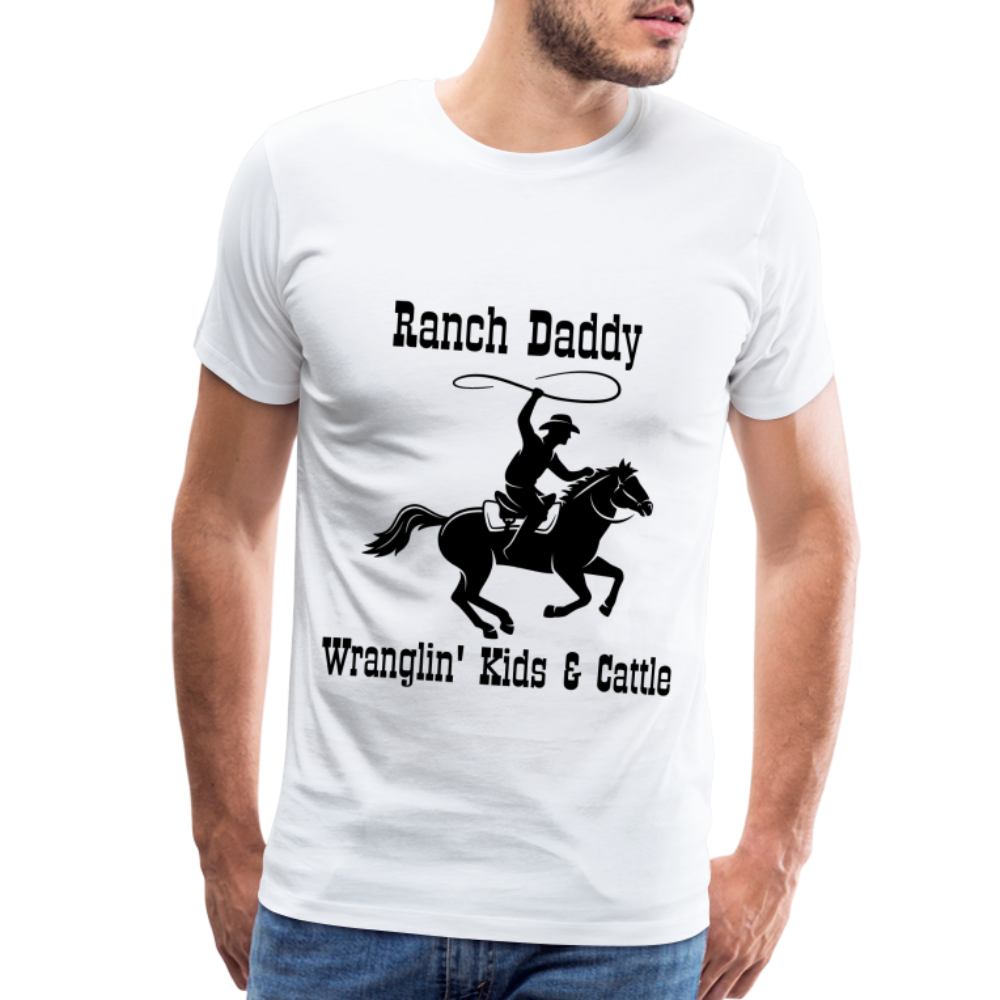 Men's Wranglin' Kids & Cattle - white