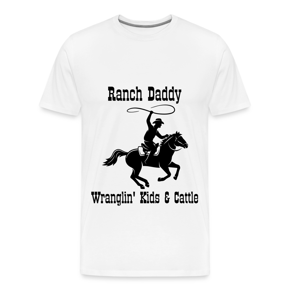 Men's Wranglin' Kids & Cattle - white