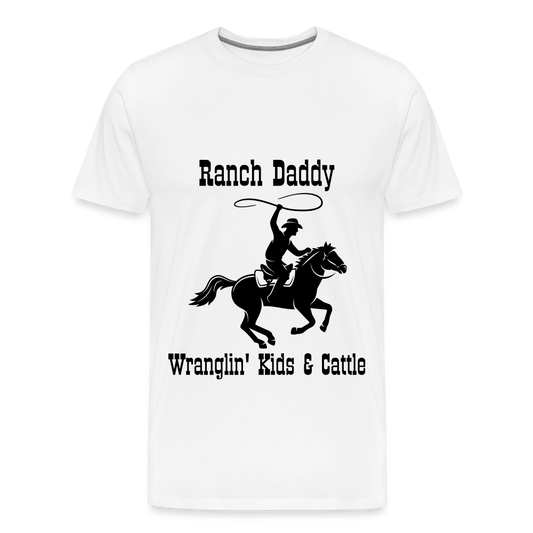 Men's Wranglin' Kids & Cattle - white