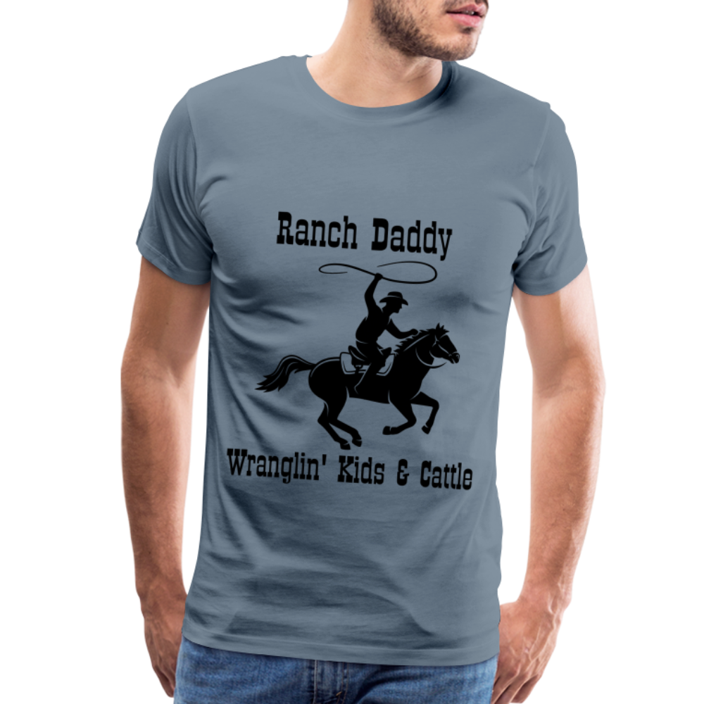 Men's Wranglin' Kids & Cattle - steel blue
