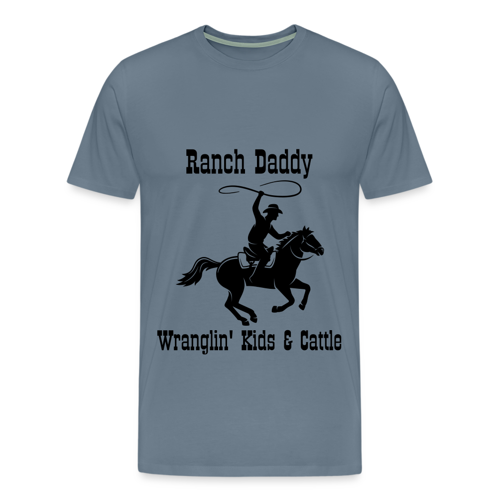 Men's Wranglin' Kids & Cattle - steel blue