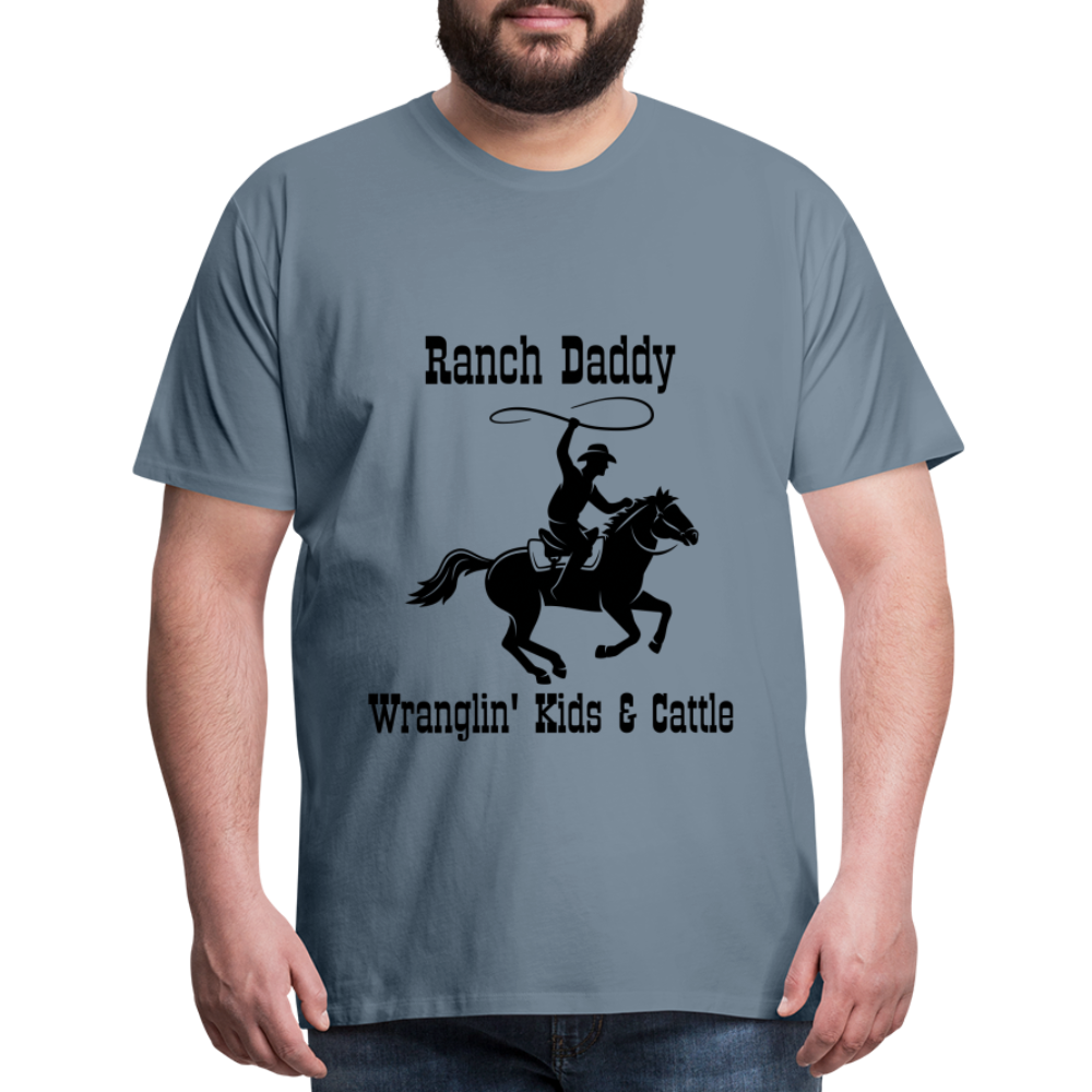Men's Wranglin' Kids & Cattle - steel blue