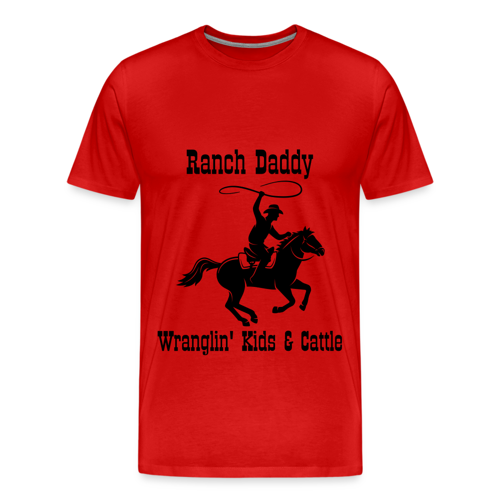 Men's Wranglin' Kids & Cattle - red