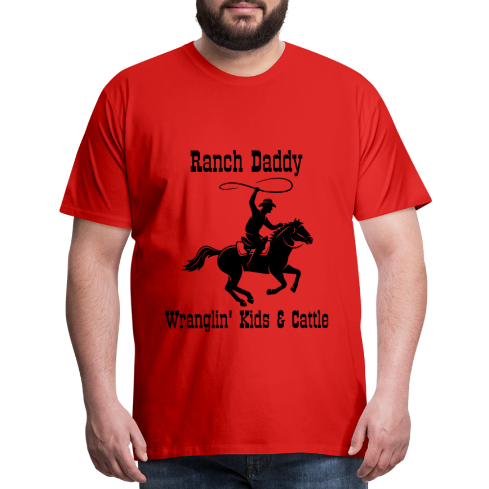 Men's Wranglin' Kids & Cattle - red