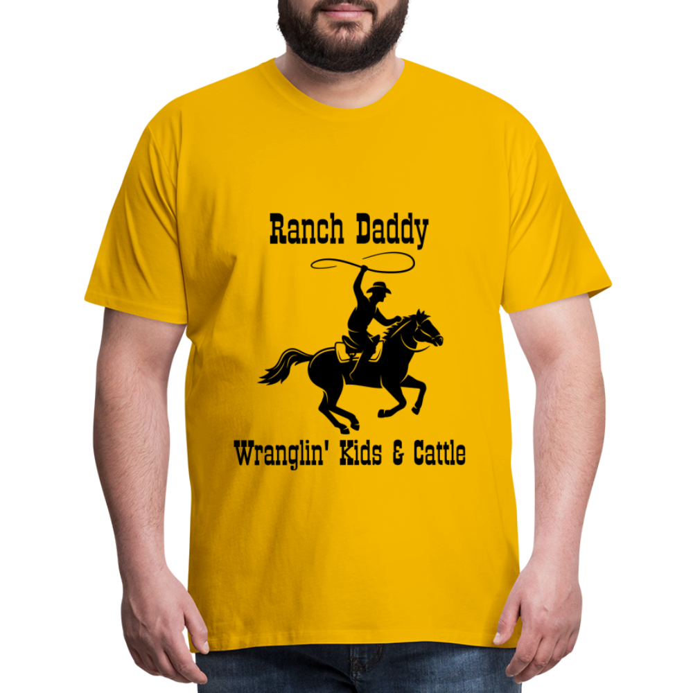 Men's Wranglin' Kids & Cattle - sun yellow