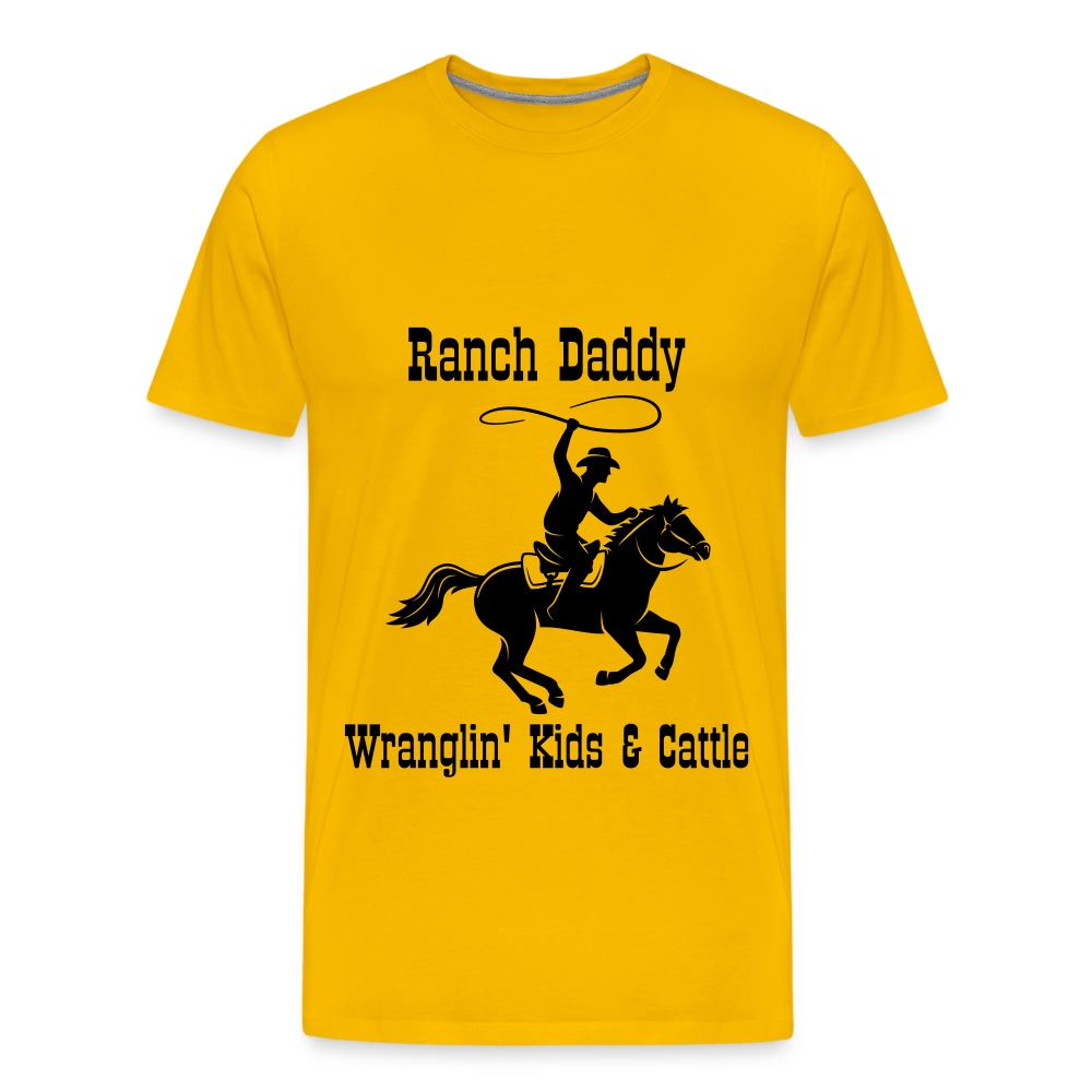 Men's Wranglin' Kids & Cattle - sun yellow