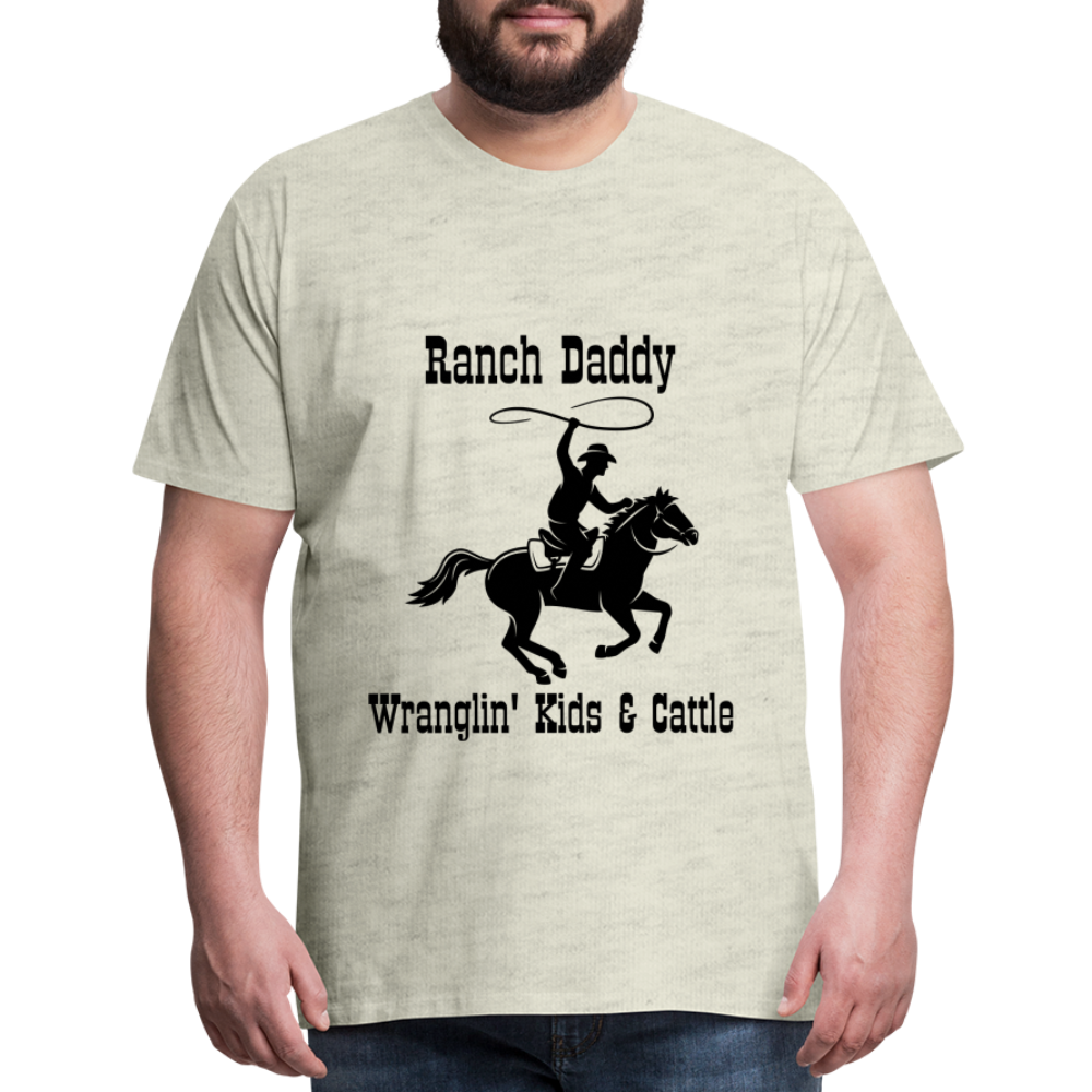 Men's Wranglin' Kids & Cattle - heather oatmeal