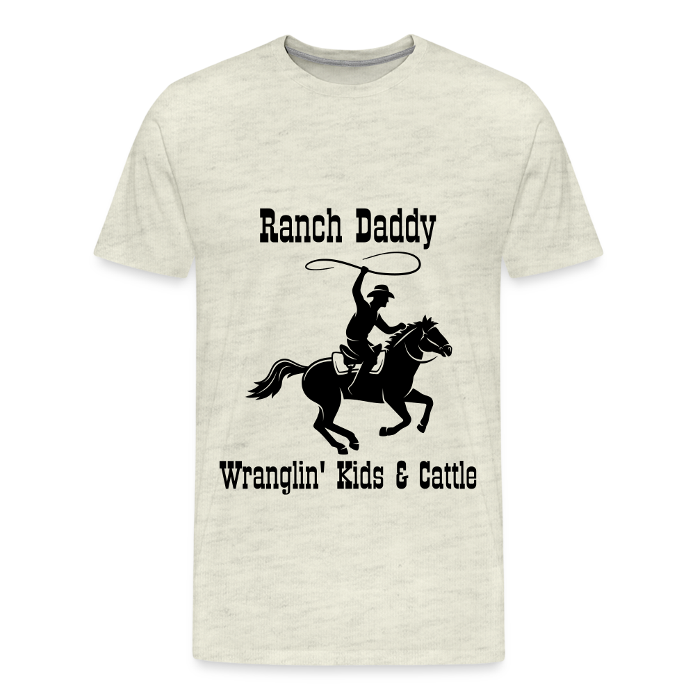 Men's Wranglin' Kids & Cattle - heather oatmeal