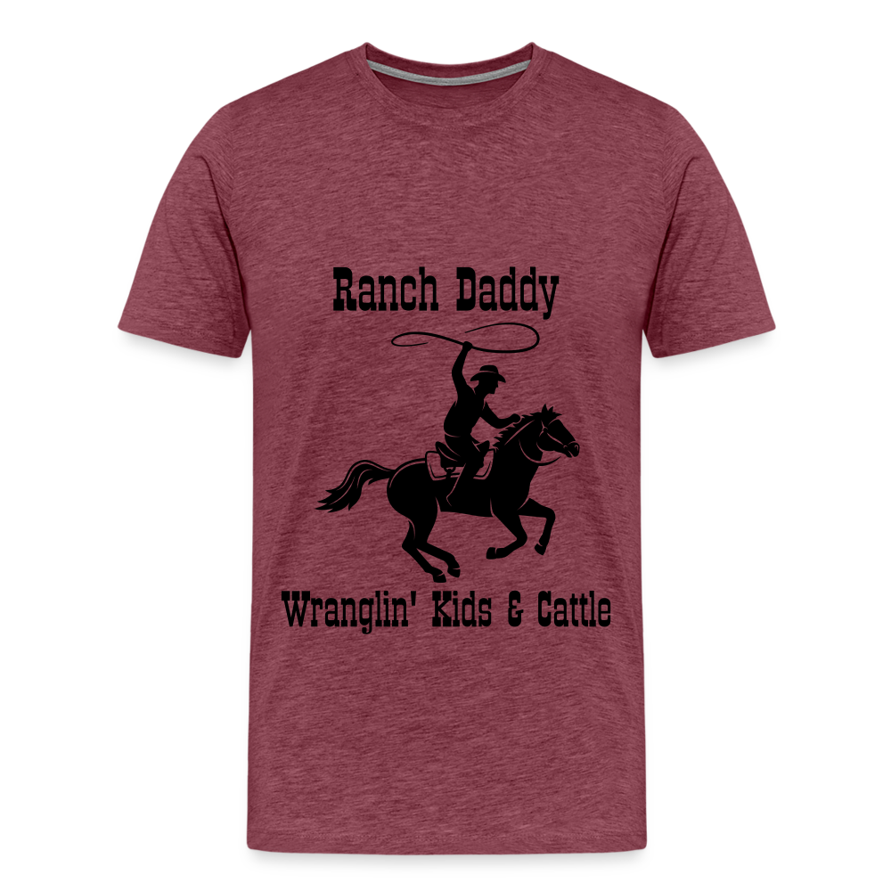 Men's Wranglin' Kids & Cattle - heather burgundy