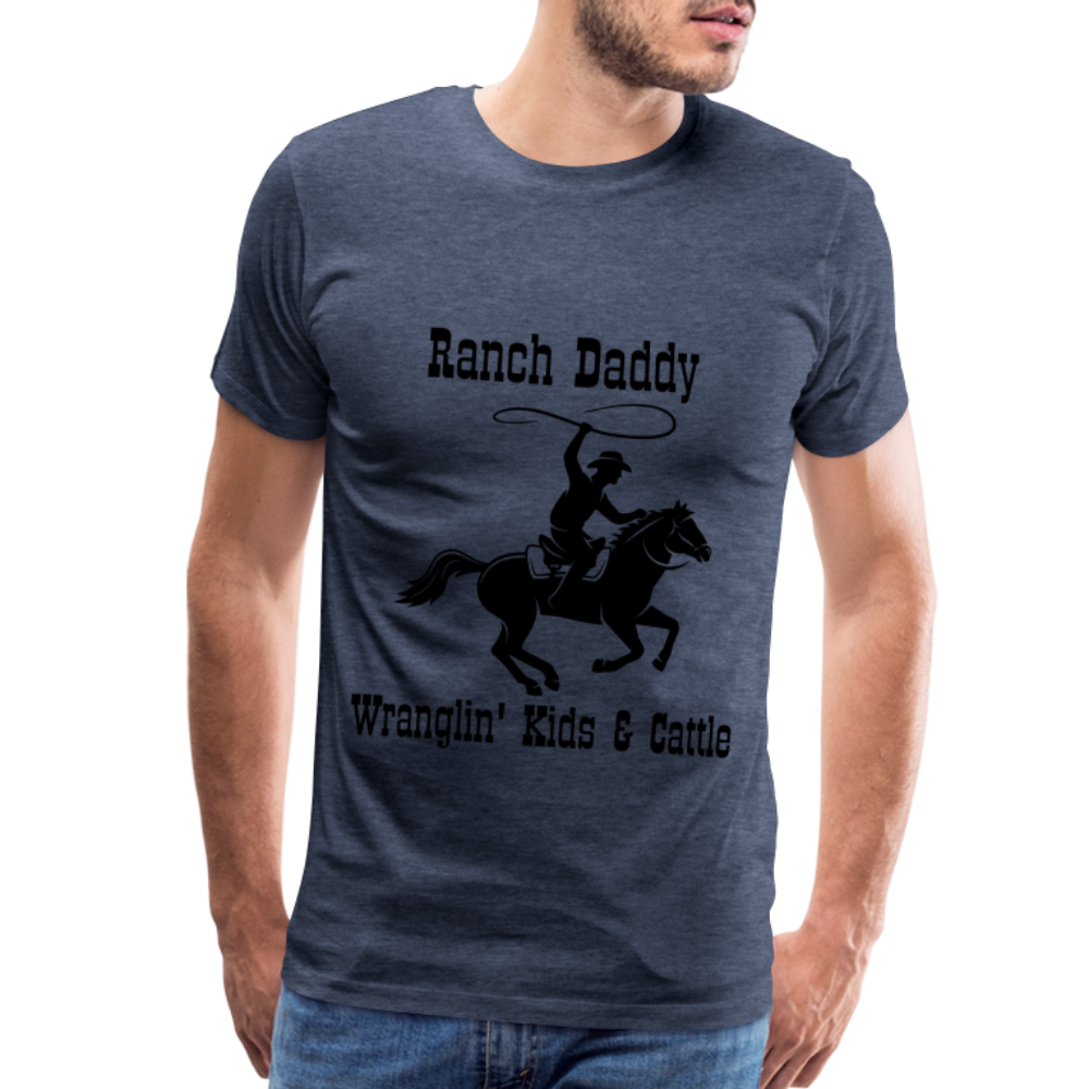 Men's Wranglin' Kids & Cattle - heather blue