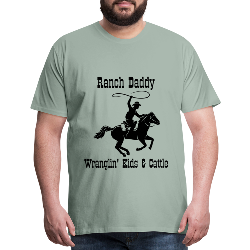 Men's Wranglin' Kids & Cattle - steel green
