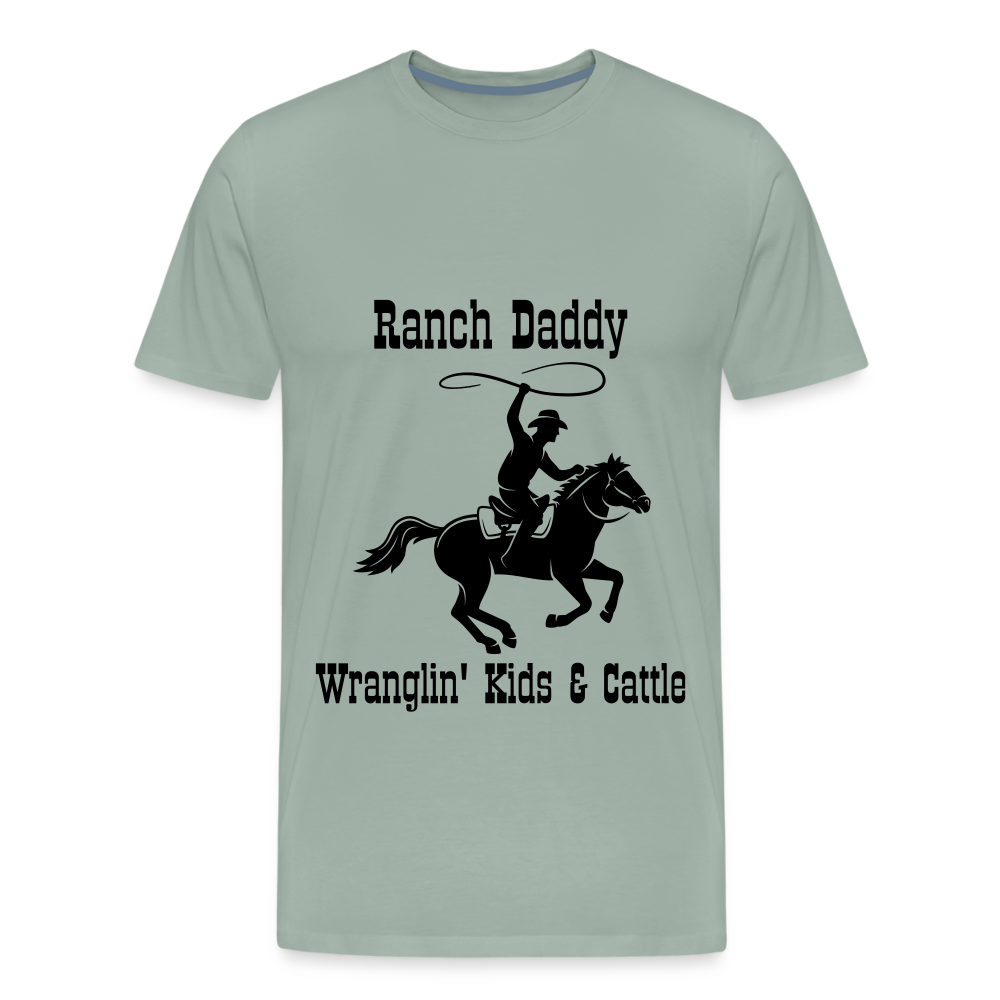 Men's Wranglin' Kids & Cattle - steel green