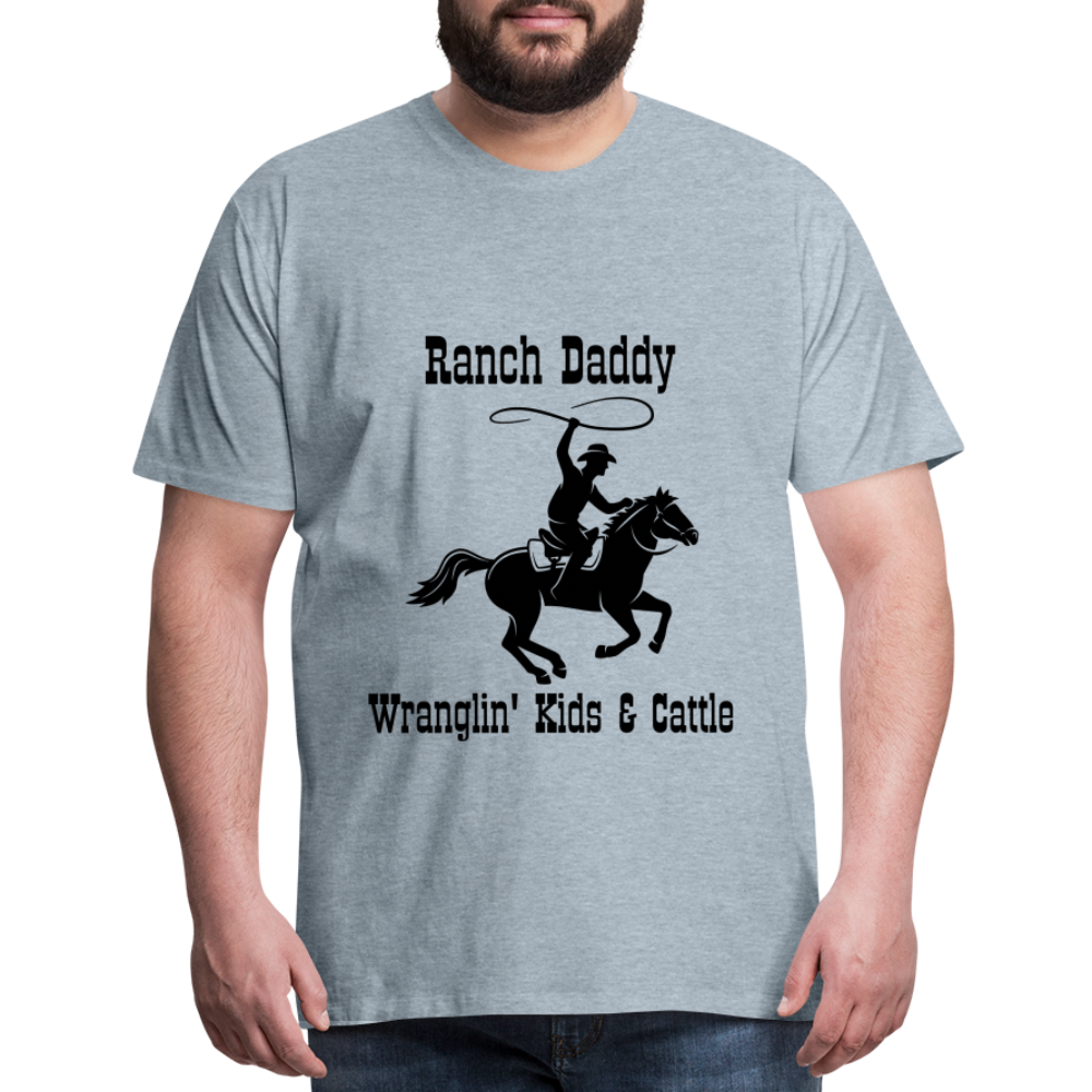 Men's Wranglin' Kids & Cattle - heather ice blue