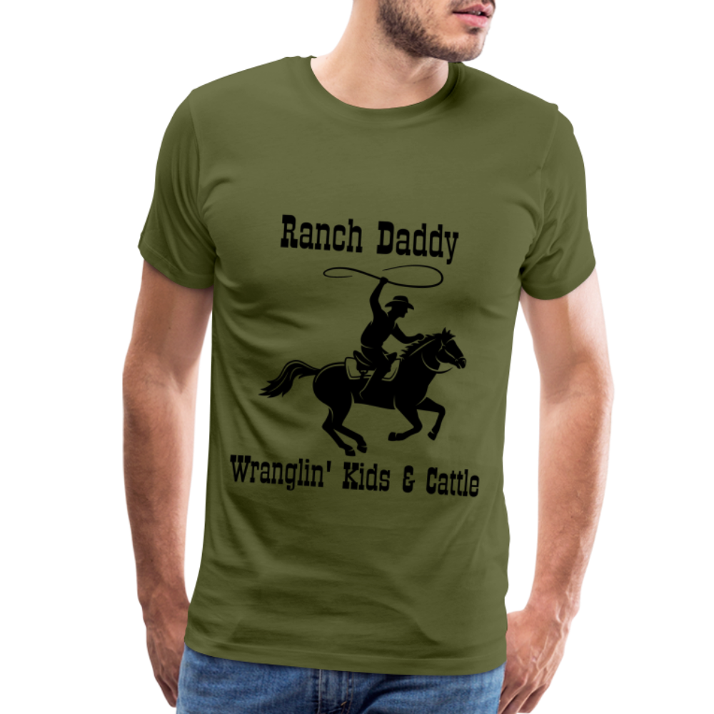 Men's Wranglin' Kids & Cattle - olive green