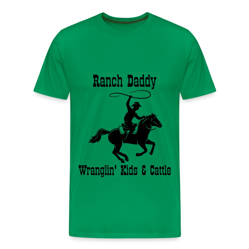 Men's Wranglin' Kids & Cattle - kelly green