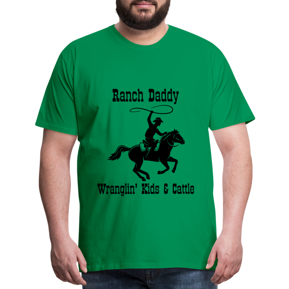 Men's Wranglin' Kids & Cattle - kelly green