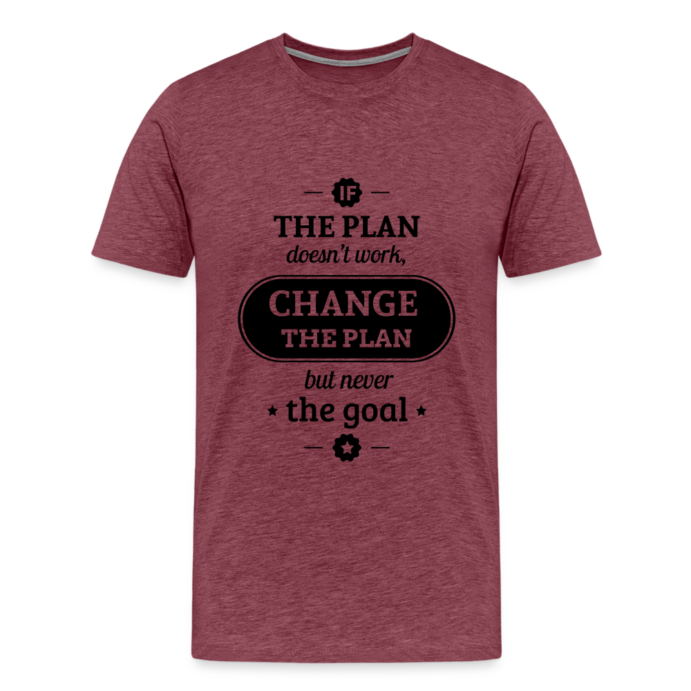 Men's If the Plan - heather burgundy