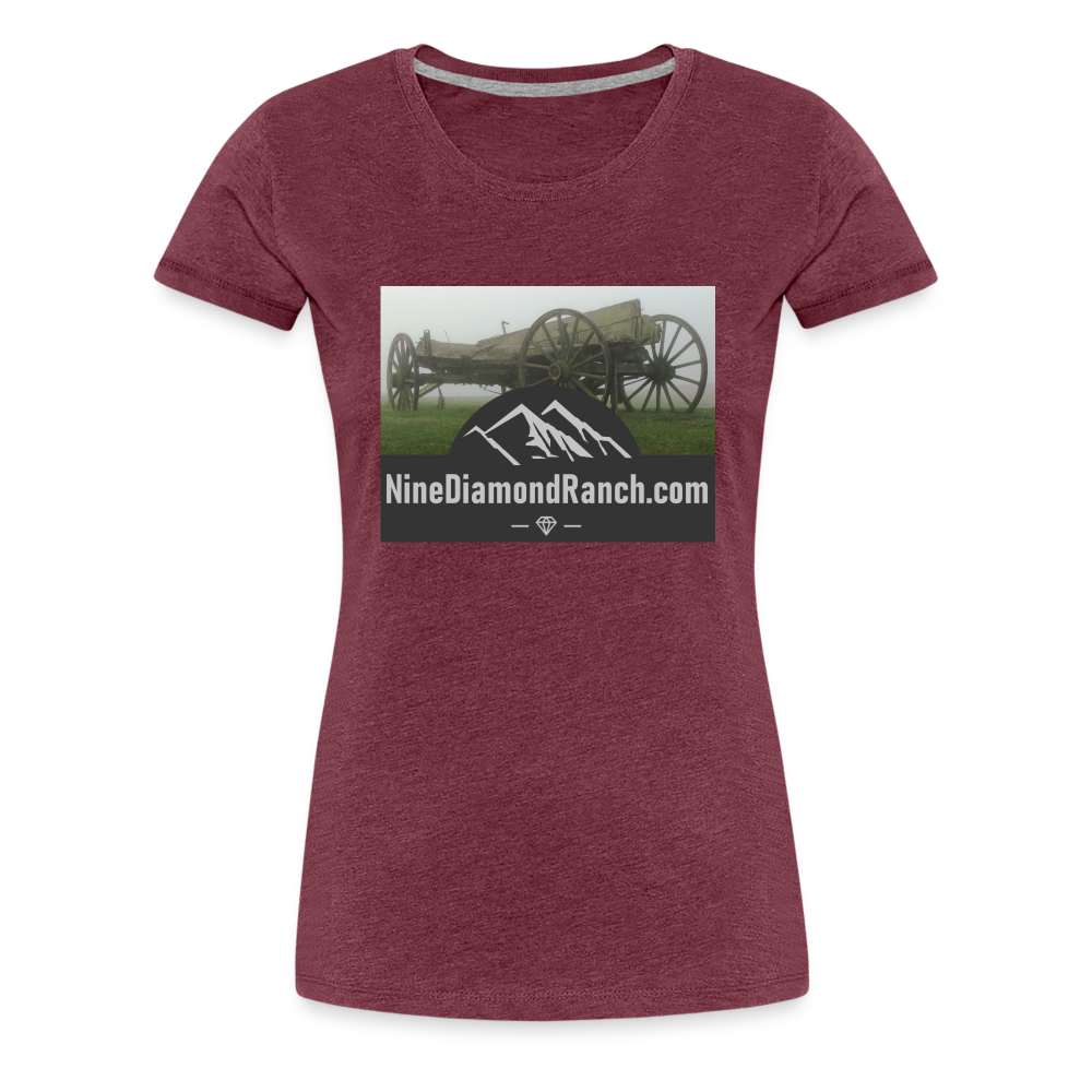 Women’s Nine Diamond Ranch com - heather burgundy