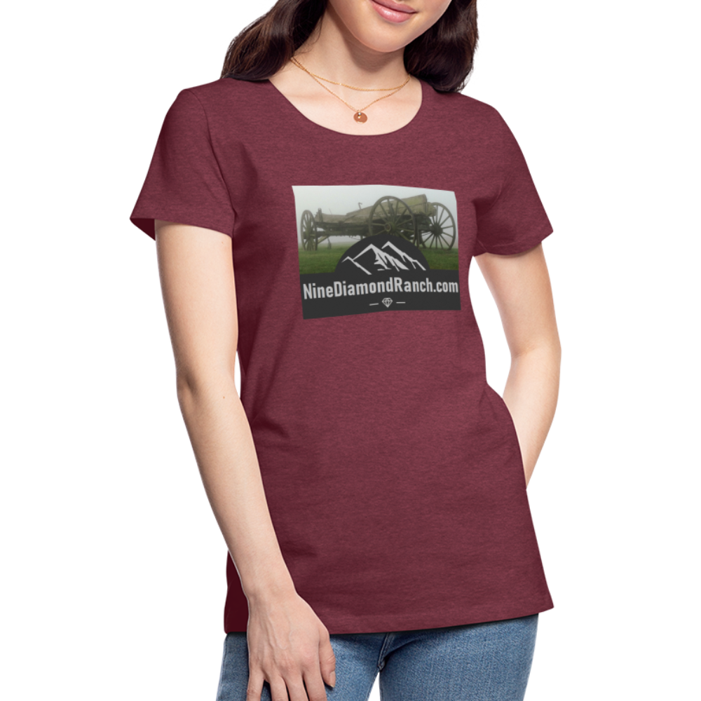 Women’s Nine Diamond Ranch com - heather burgundy