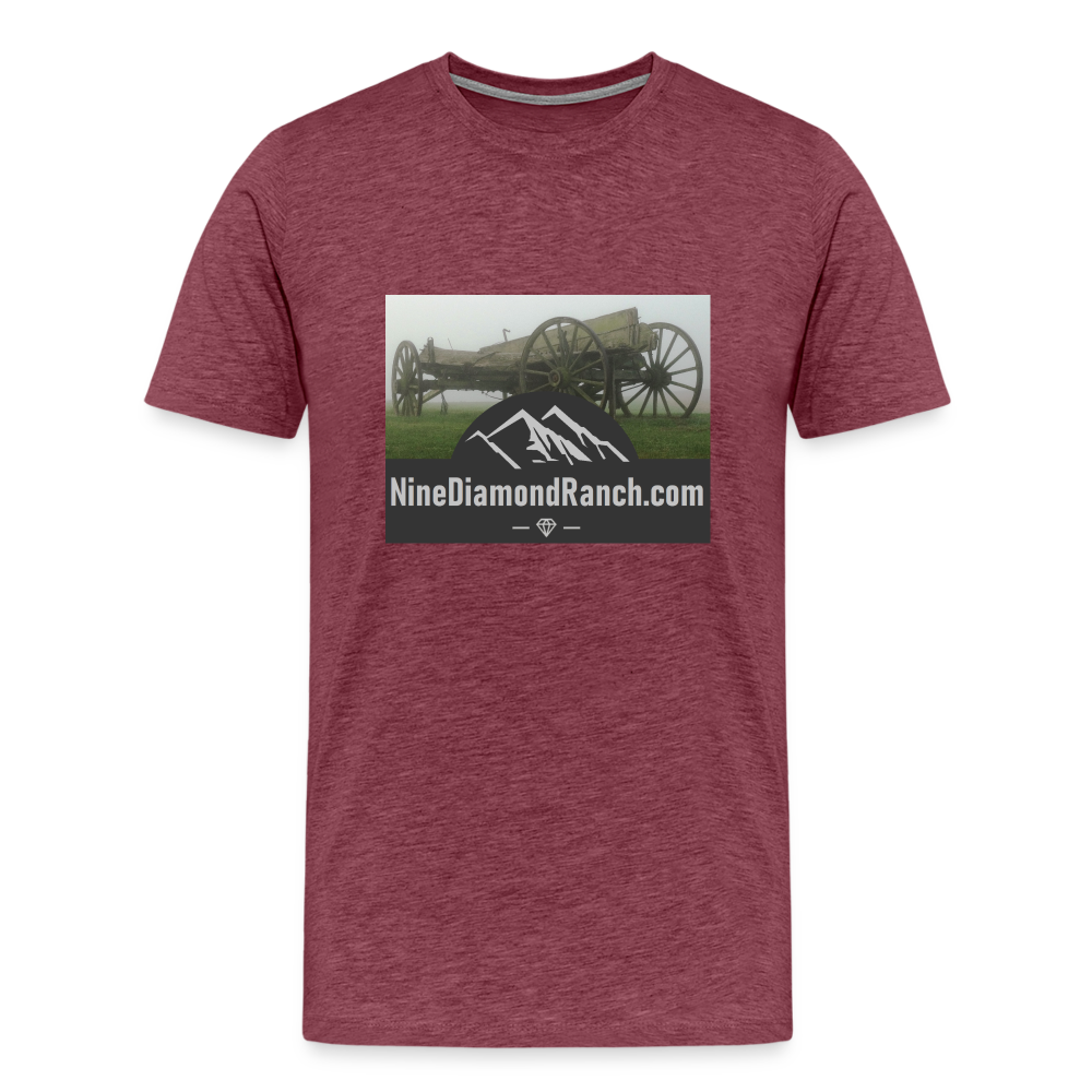 Men's Nine Diamond Ranch com - heather burgundy