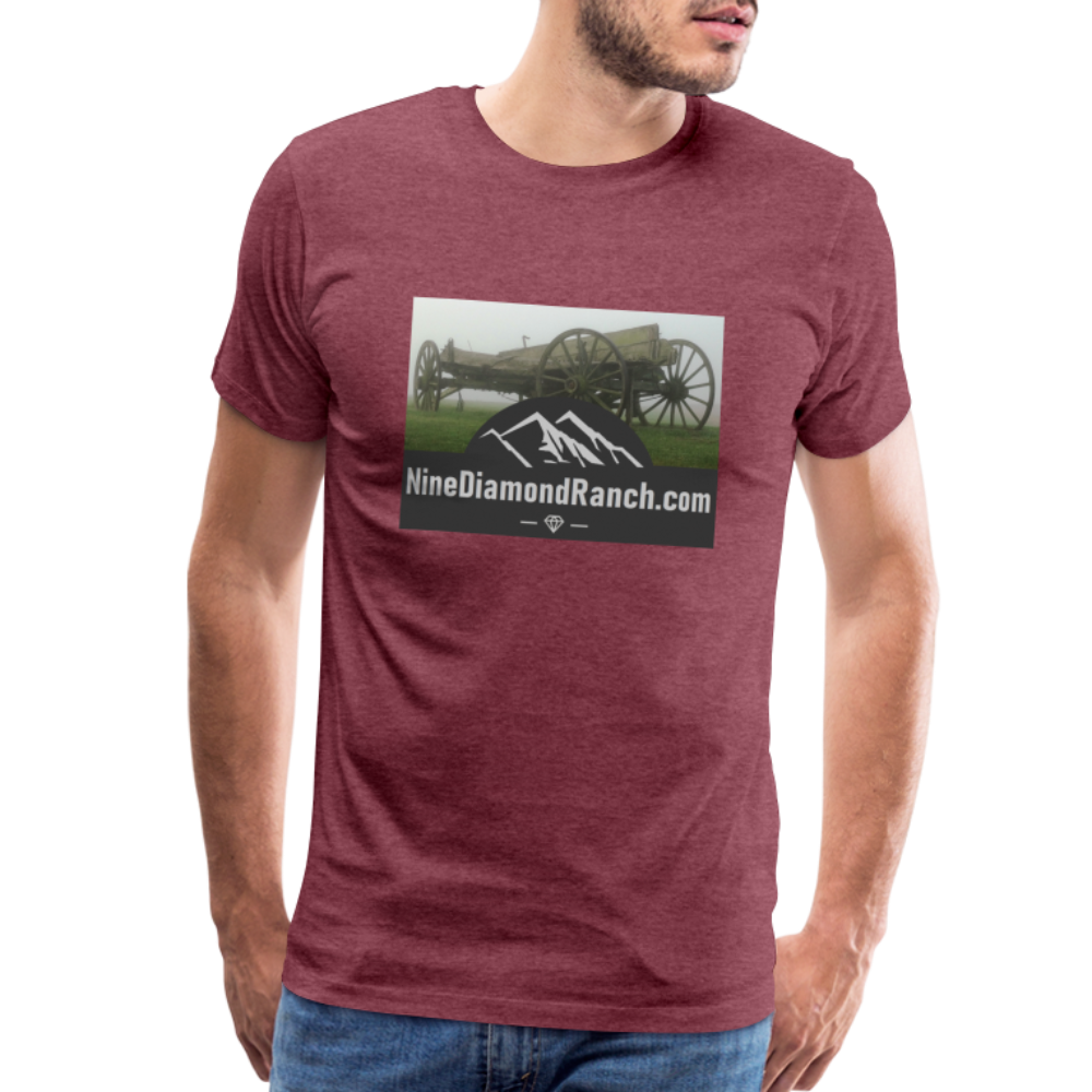 Men's Nine Diamond Ranch com - heather burgundy