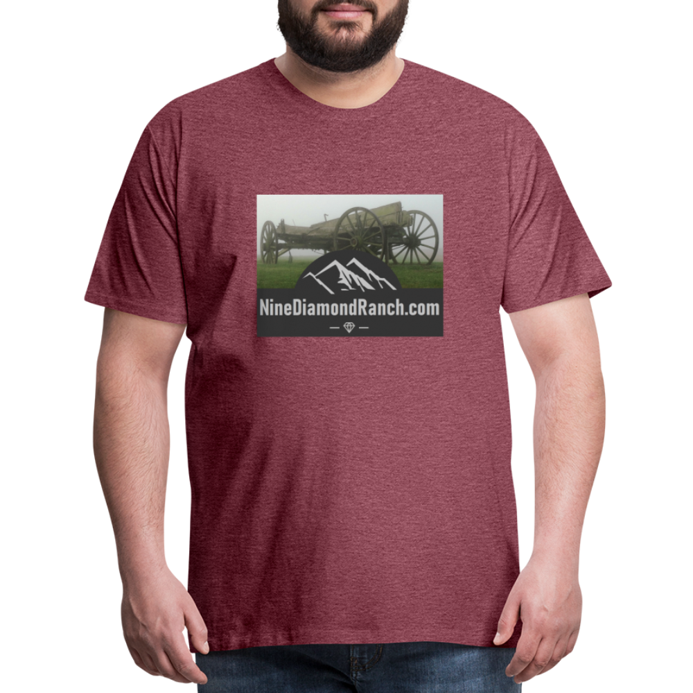 Men's Nine Diamond Ranch com - heather burgundy