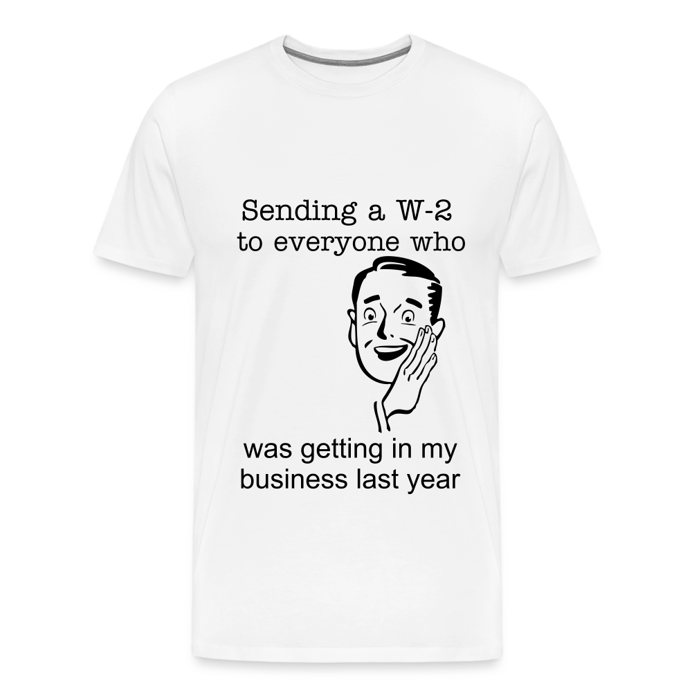 Men's Sending a W-2 - white