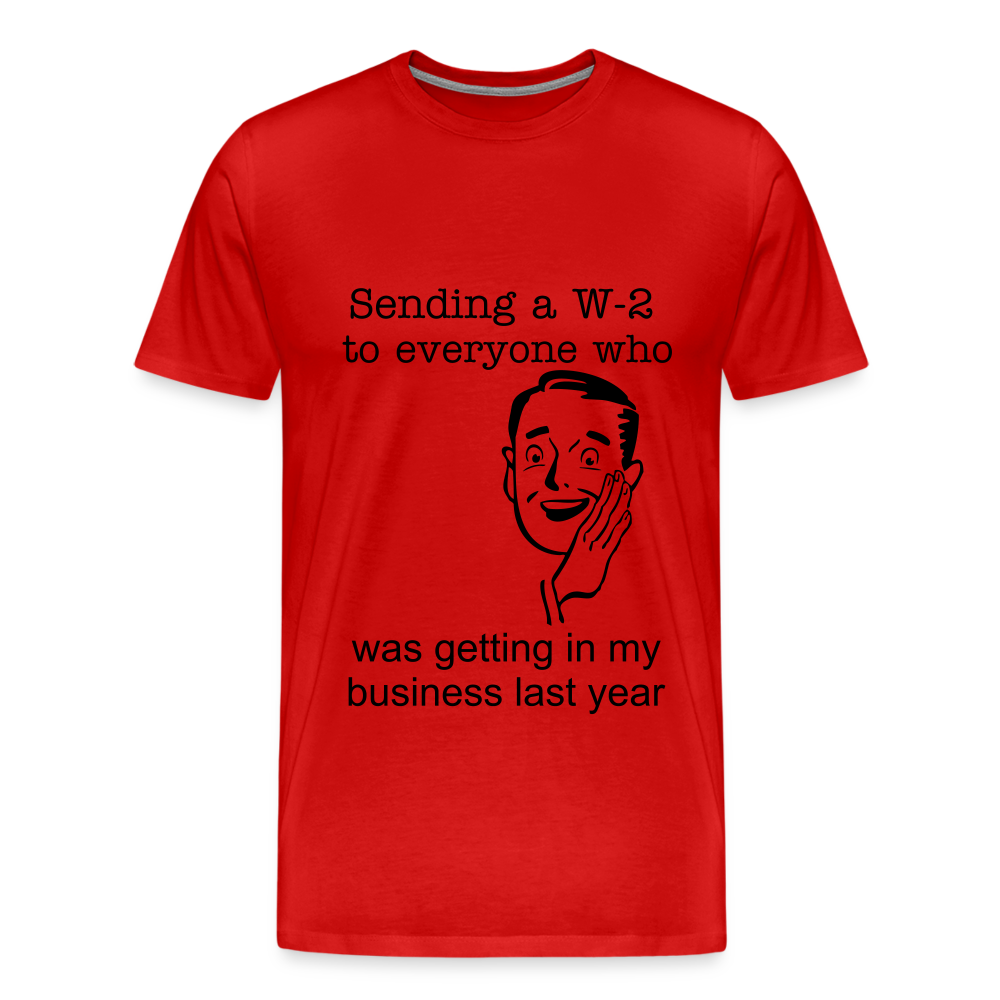 Men's Sending a W-2 - red