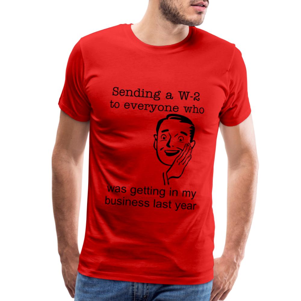 Men's Sending a W-2 - red