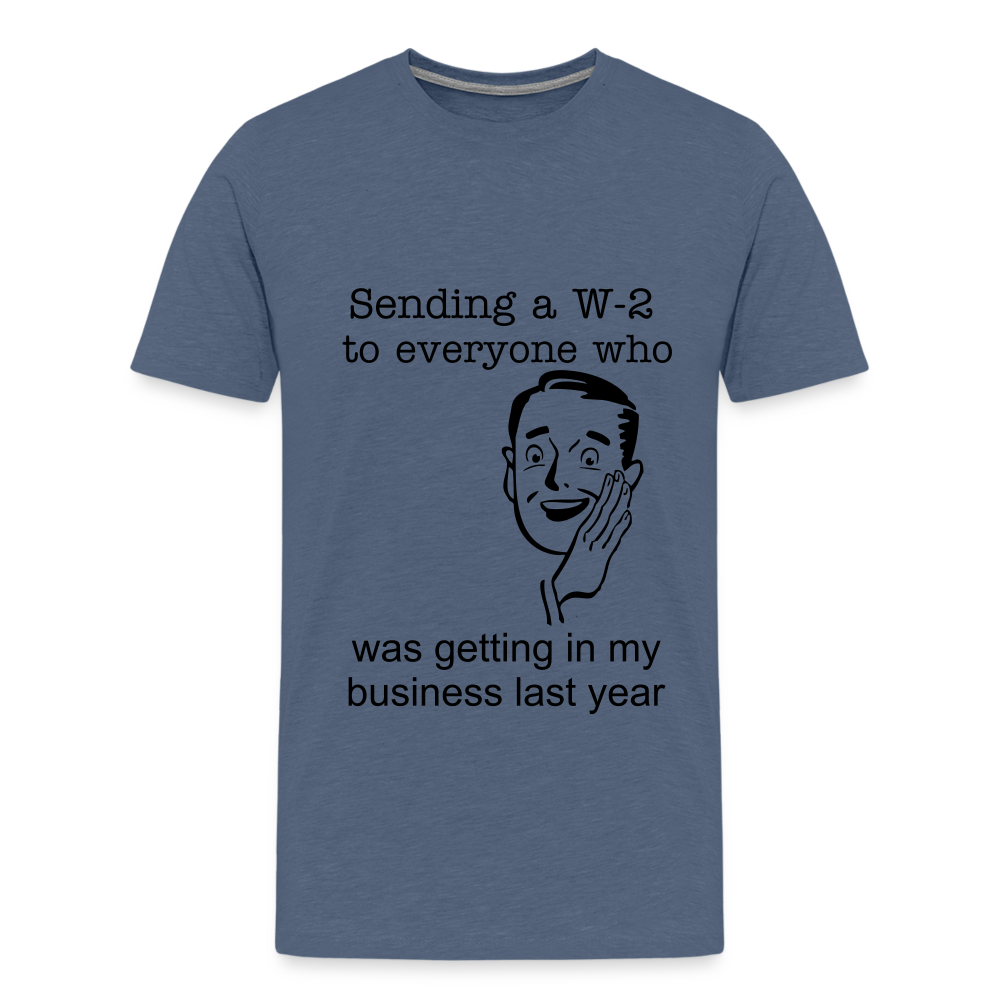 Men's Sending a W-2 - heather blue