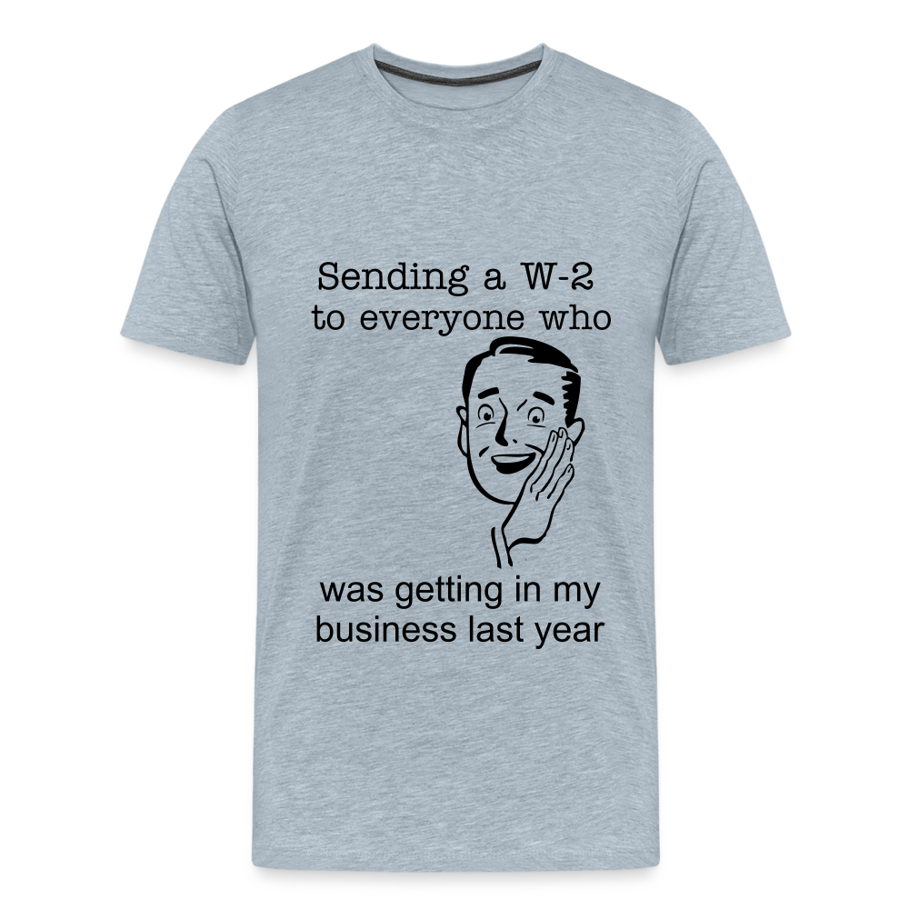 Men's Sending a W-2 - heather ice blue